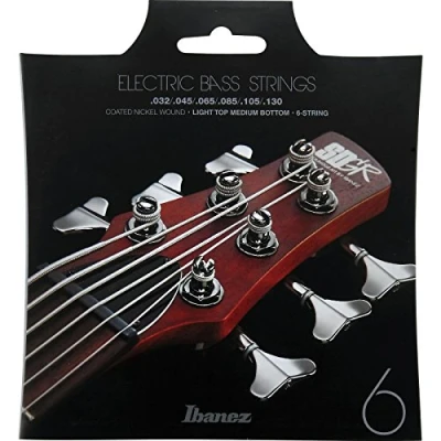 Image de Ibanez IEBS6C Jeu de cordes pour basse électrique, 6 cordes/Light les aigus, Medium graves, à revêtement