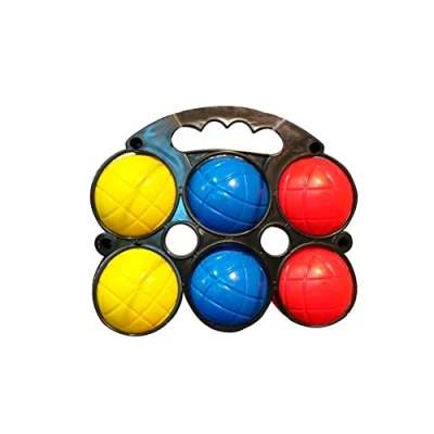Image de BLUE SKY 6 Boules de Pétanque Jeu d&#039;Adresse et Plein Air 048054 Multicolore Plastique 7 cm Jouet Enfant À Partir 3 Ans