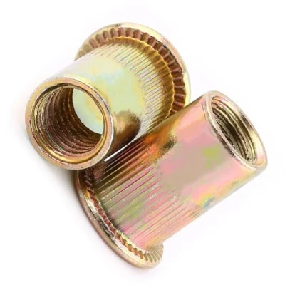 Image de 100 / 20Pcs M3 M12 Acier au Carbone Fileté Plat Rivet écrou Bride Rivnut Attache Nutsert(M6/100pcs)
