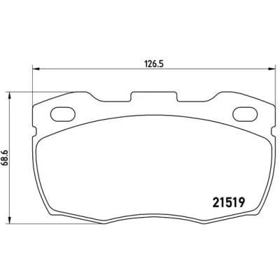 Image de BREMBO P 44 015 Jeu de plaquettes frein contact signal d&#039;usure exclu sans accessoires LAND ROVER: Defender SUV, SUV Cabriolet