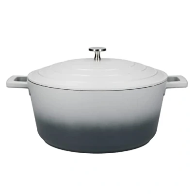 Image de MasterClass Grande Casserole en Aluminium Coulé Ultra Léger, Couvercle Inclus, Utilisable sur Plaque à Induction et au Four, 5 L, 28 cm Ombré Gris