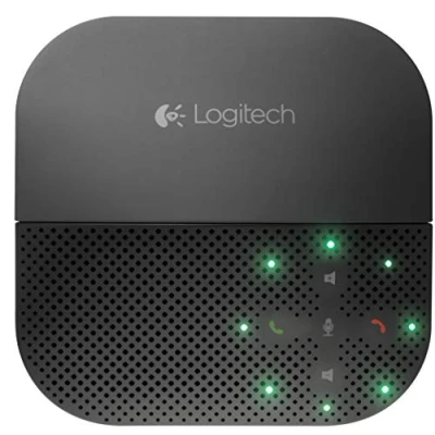 Image de Logitech P710e Enceinte Bluetooth, Module Mains Libres, Vidéos Conférences, Audio Clair, Anti Bruits de Fonds, Multidispositifs, Batterie Longue Durée, Rechargeable, PC/Mac/Smartphone/Tablette Noir
