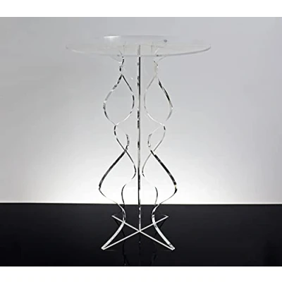 Image de Slato Table Basse de Salon Design Moderne en Acrylique Transparent Igea (40 x h60)