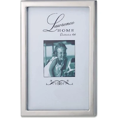 Image de Lawrence Frames 710646 Cadre photo standard en métal argenté, 10,2 x 15,2 cm