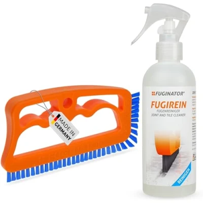 Image de Fugenial Fuginator® Brosse à joints Utilisable partout la maison, et notamment dans salle de bains cuisine Nettoie efficacement les carrelage enlève moisissures en surface bleu (Solution nettoyage universelle),