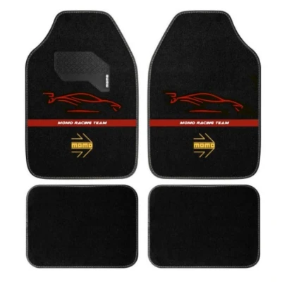 Image de Momo CM4A7BR Ensemble de tapis sol Textile 4 noir Adaptation universelle