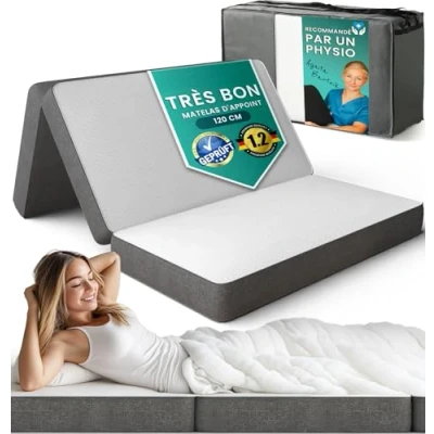 Image de DYNMC you Matelas Pilable 120 x 200 cm pour invités de Sol Pliable lit Un Sommeil Confortable Pliant Voyage