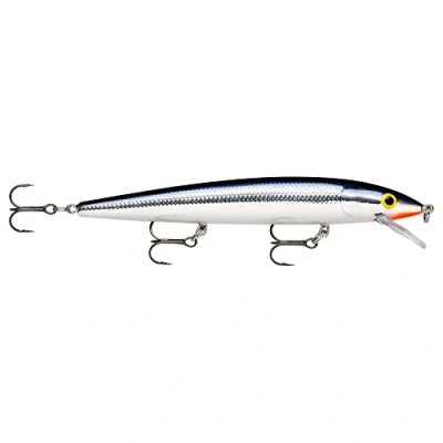 Image de Rapala Leurre de Pêche Husky Jerk Matériel avec Corps Densité Neutre d&#039;Eau Douce Prof Nage 1.2 2.4m Taille 10cm / 10g Fabriqué en Estonie Silver