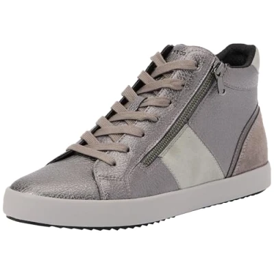 Image de Geox Femme D Blomiee Basket, Gris foncé, 36 EU
