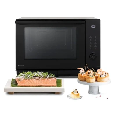 Image de Panasonic NN DS59NMETG Four à micro Ondes Combiné 4 en 1 avec Gril, 27 Litres, 1000W, Cuisson Deux niveaux, Capteur Genius, 32 Programmes Automatiques, Plateau Nettoyage Facile, Noir