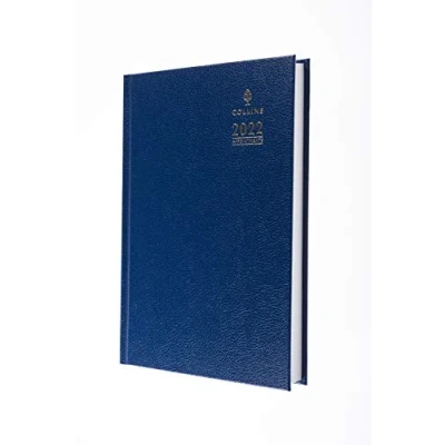 Image de Collins Agenda journalier 2022 avec rendez vous, format A5, bleu