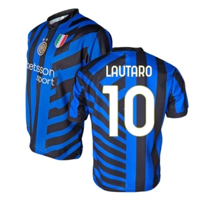 Image de Inter Maglia 2024/2026 Maillot Home 2024/2025, Noir et Bleu, 6 Anni Mixte
