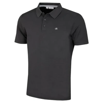 Image de Calvin Klein Hommes Campus 3 Bouton léger Polo Charbon XL