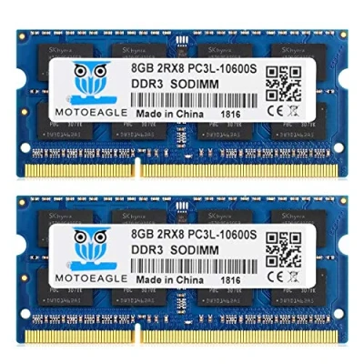 Image de motoeagle DDR3 1333 SODIMM PC3 10600S 16Go (2x8Go) 1333MHz 8GB 10600 204 Pin CL9 1.35V d&#039;ordinateur Portable Mémoire RAM