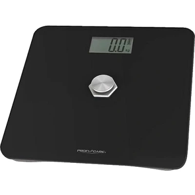 Image de ProfiCare® PC PW 3112 Pèse personne numérique sans pile avec plage de mesure 5 g à 180 kg et grand écran LCD énergie cinétique surface en verre Noir