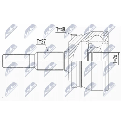 Image de Jeu de joints, arbre transmission NTY NPZ CH 032