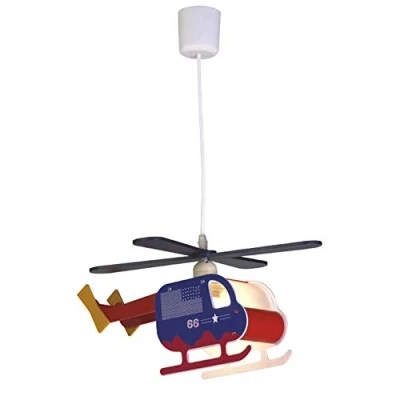 Image de wonderlamp W A000121 Lampe de Plafond Enfant, MDF, hélicoptère