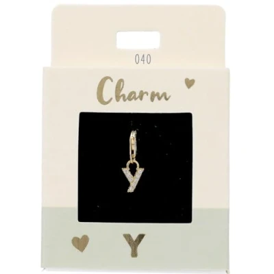 Image de Depesche 11785 040 Charms Express Yourself Pendentif pour Colliers et Bracelets, Lettre Y,doré, comme Petit Cadeau, Multicolored