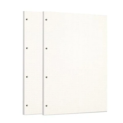 Image de Zelten Recharge de papier perforé pour reliure à 6 trous Journal intime rechargeable (A4/4 Hole, Dotted)