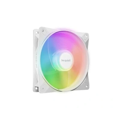 Image de be quiet! Light Wings LX Reverse White ventilateur, 7 pales inversées, pour une admission d&#039;air latérale ou par le bas, effets lumineux exceptionnels, hub éclairé et dépolies