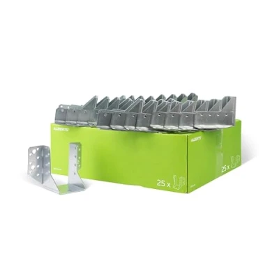 Image de Alberts 846954 Support U type A galvanisé Sendzimir 60 x 100 mm kit de 25