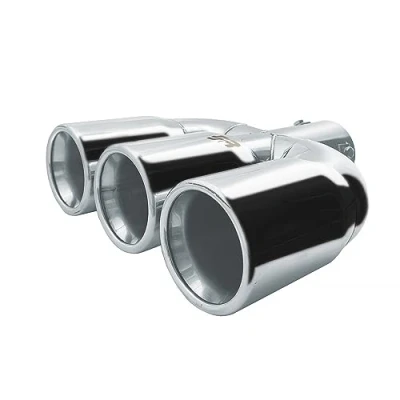 Image de SIMONI RACING TRX/109 Embout d&#039;échappement Universel, INOX, Triple Sortie