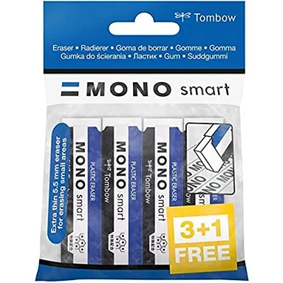 Image de Tombow ET ST 4P Gomme Mono smart, Format Economique 3 +1 gratuite