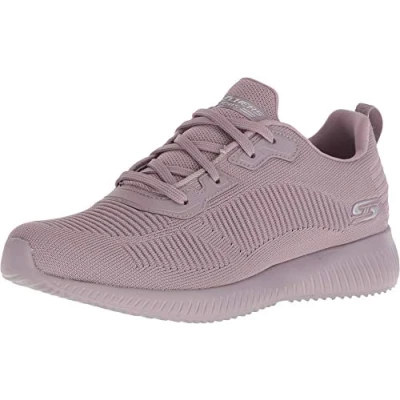 Image de Skechers Bobs Squad Tough Talk, Baskets Femme, Violet (Mauve Engineered Knit), 37 EU