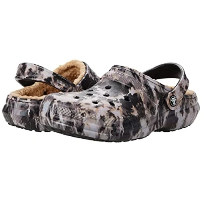 Image de Crocs Mixte Classic Lined Tie Dye Clog Sabots, Noir Bleached Dye, 36/37 EU
