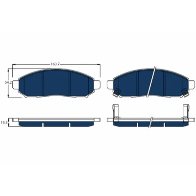 Image de TRW GDB3520BTE Jeu de plaquettes frein avec indicateur d&#039;usure NISSAN: NV200 Van / Break, Evalia Minibus, Leaf I