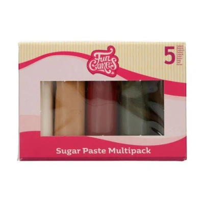 Image de Pâte à Sucre Sparkling Palette 5x100g (Avec Paillettes)