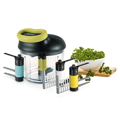 Image de Tefal Hachoir 5 secondes Maxi Kit 900 ml, Emulsion, Glace, Purée, Lames multi usages en acier inoxydable, Technologie brevetée, Système de verrouillage, Base antidérapante K1321044
