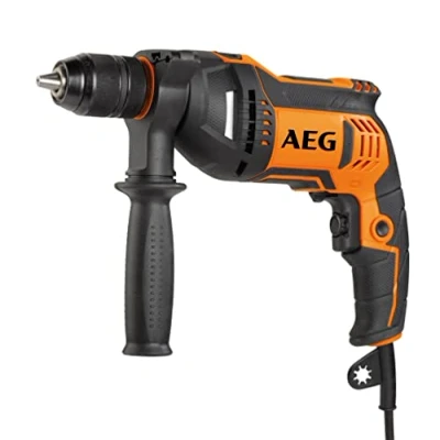 Image de AEG Perceuse percussion 1 vitesse 705 Watts 25 Nm, 2800 tr/min, variateur electronique, mandrin 13mm SBE705RE