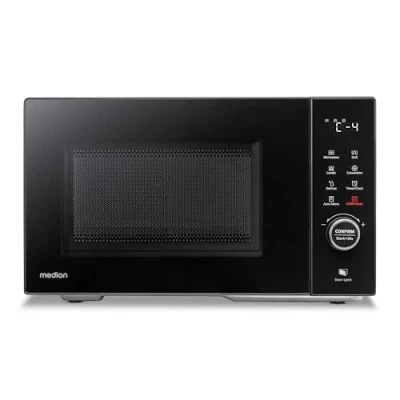 Image de MEDION Micro ondes avec gril et air chaud (23 litres, 900 watts, 1000 watts gril, 1680 fonction chaud, 11 programmes automatiques, 5 niveaux de puissance, décongélation, inox, MD120