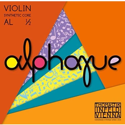 Image de Thomastik corde Violon ALPHAYUE 1/2, diapason 283mm/11.1&quot; noyau synthétique Ré synthétique, filé Monel