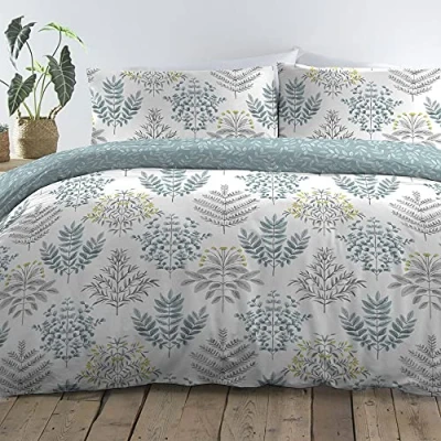 Image de Dreams and Drapes Emily Parure de lit Facile d&#039;entretien pour Simple Bleu Canard