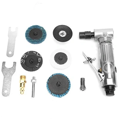 Image de Meuleuse Pneumatique, 1/4 &#039;&#039;BSP à Air d&#039;Angle Pneumatique 90 Degrés avec Disque de Meulage 2 Pouces MBSP pour Ebavurage Façonnage, Ponceuse