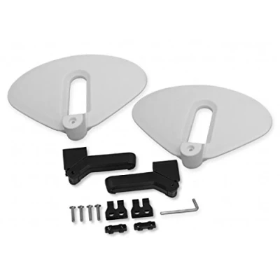 Image de POLISPORT 8640400002 Repose Pieds escamotable de Rechange + Protections pour Chaise modèle Guppy Junior Couleur Blanche