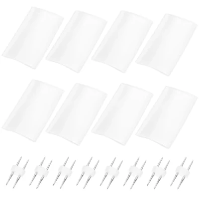 Image de LT Easiyl Lot de 8 paires câbles lumineux à 2 fils avec manchon thermorétractable broches RVB LED Connecteurs pour guirlande lumineuse 10 12 mm