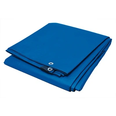 Image de PERFORMANCE TOOL Bâche pour Camping et Protection Contre Les intempéries, en polyéthylène (PE), Bleu, 3 x 6 m