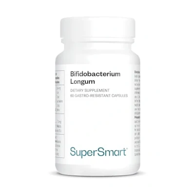 Image de Probiotique Bifidobacterium longum Améliore les Troubles Intestinaux Renforce le Système Immunitaire Réduit Symptômes d’Allergie au Pollen Contribue à Réduire Infections Supersmart
