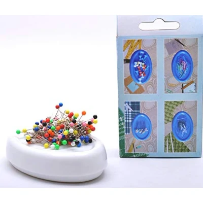 Image de Trimz Coussin magnétique à épingles Blanc 12 x 8 3 cm