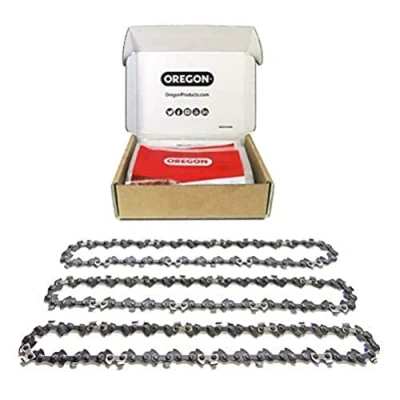 Image de Oregon 91P Lot de 3 Chaînes Tronçonneuse pour Guide Chaîne 18&quot; (45 cm), 62 Maillons d&#039;Entraînement, Faible Rebond, Compatibles avec Husqvarna, McCulloch, Mac Allister et autres