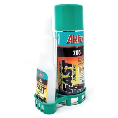 Image de Superglue avec activateur en spray. Super colle accélérateur d&#039;adhésif. Adhésif professionnel tout usage à haute force d&#039;adhérence (50gr de 200ml spray)