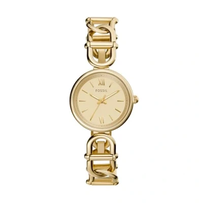 Image de Fossil Montre Carlie à Trois Aiguilles en Acier Inoxydable doré, pour Femme, ES5375