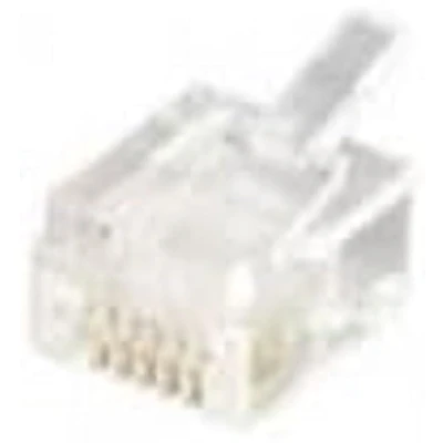 Image de Equip 121131 RJ 12 (6P6C) Transparent connecteur de fils Connecteurs (9,65 mm, 12,3 7,2 Transparent)