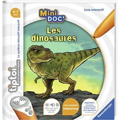Image de Ravensburger tiptoi® Livre interactif Mini Doc&#039; Les dinosaures Jeu éducatif électronique, sans écran A partir de 4 ans Version française 00 028