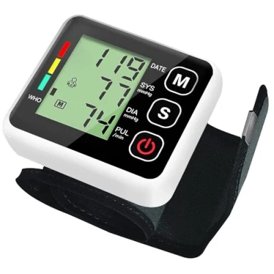 Image de Tensiomètre au Poignet Automatique Mesure Précise de la Pression Artérielle et du Pouls Réglable avec Détecteur Tension