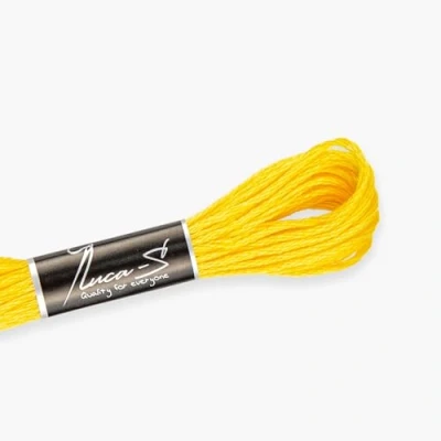 Image de Luca S Fil à broder de qualité supérieure, 100 % coton Gizeh, certifié Oeko Tex 366/DMC 726/Anchor 305