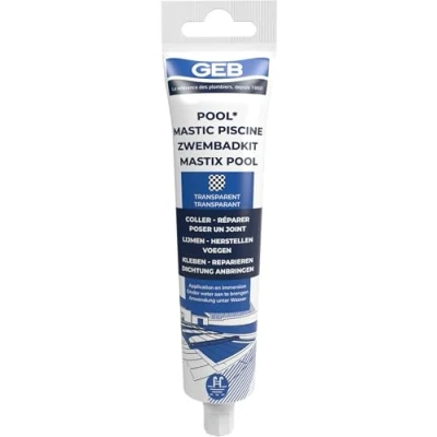Image de Mastic joint et colle Spécial piscine GEB Translucide 80 ml 590930